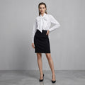 Tie-Neck Bow White Blouse