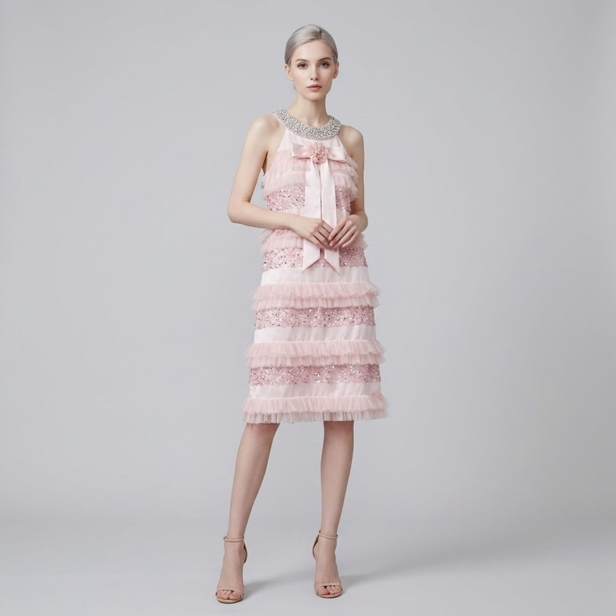 flare sleeve hollow out lace embroidery dress DEAT 2026 Autumn Women's Dress Lace Embroider Flare Sleeve Hollow Out  Fashion Pleated Elegant Short Dresses Female New 13DB4750