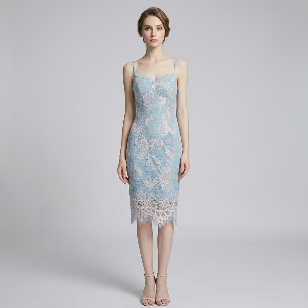Lace Camisole Fitted Dress