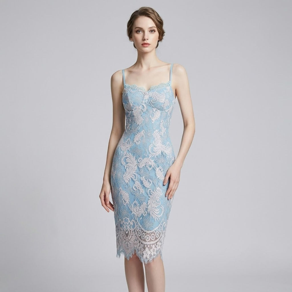 Lace Camisole Fitted Dress