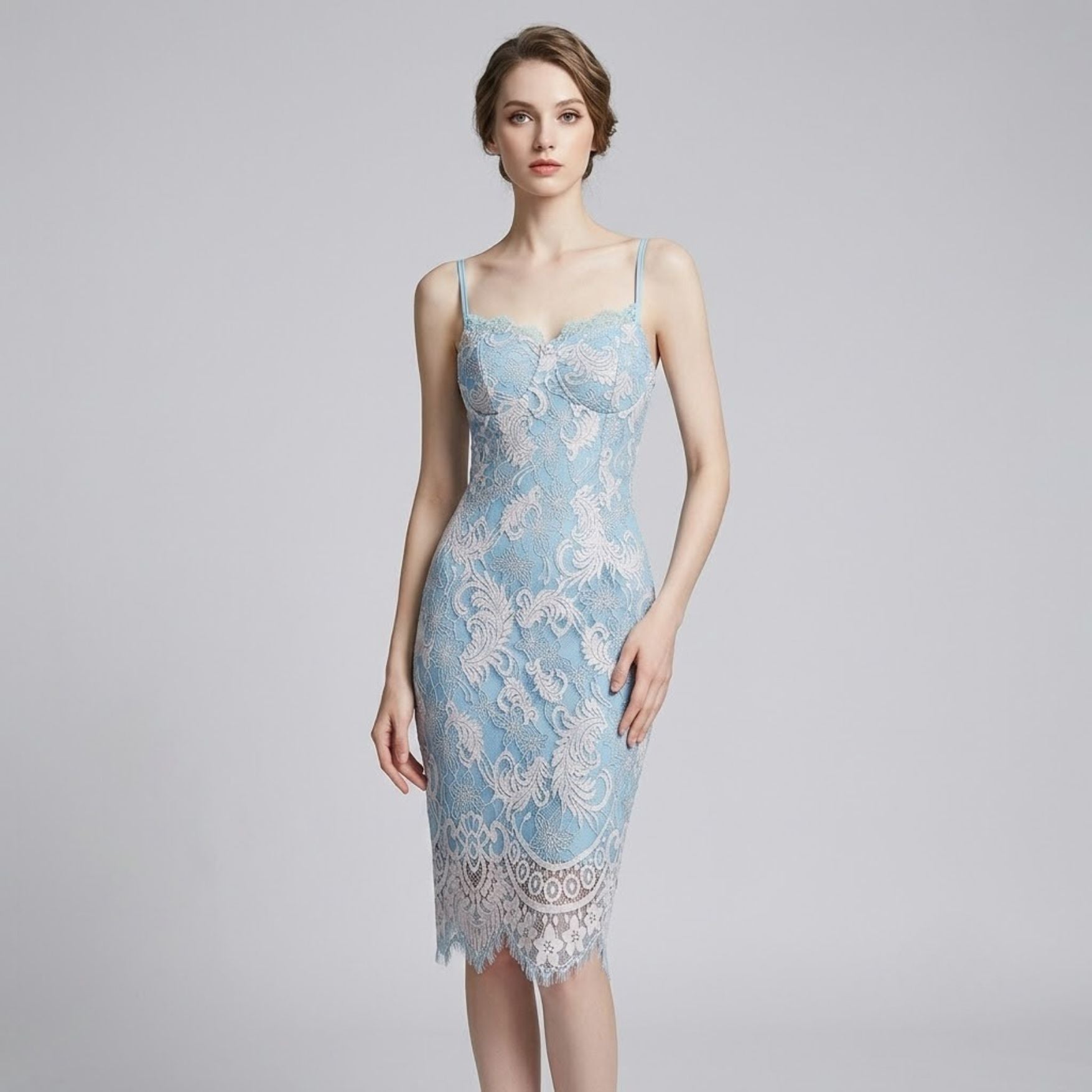 Lace Camisole Fitted Dress