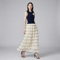 Floral Contrast Knit Patchwork Dress