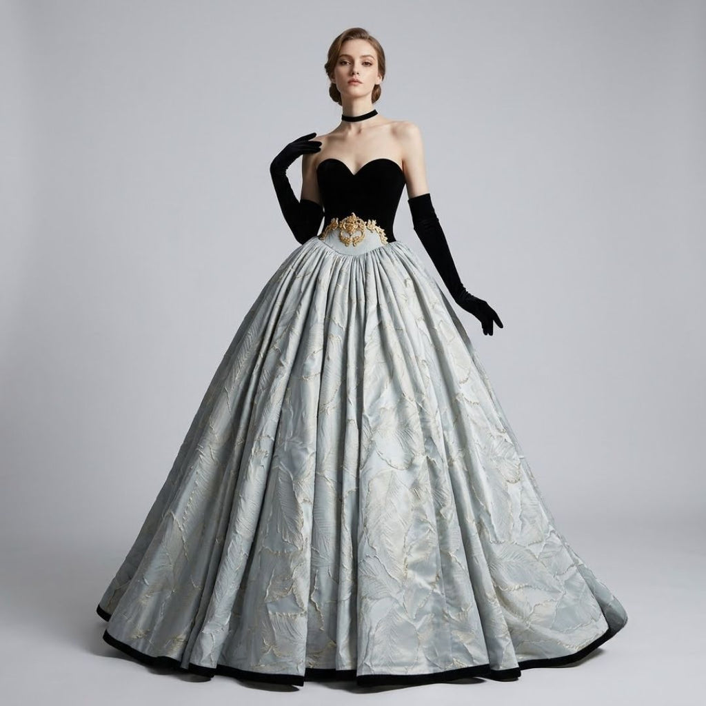 Bandeau Wrap Evening Dress