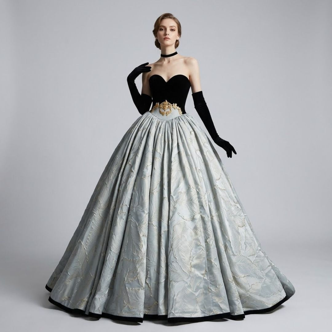 Bandeau Wrap Evening Dress