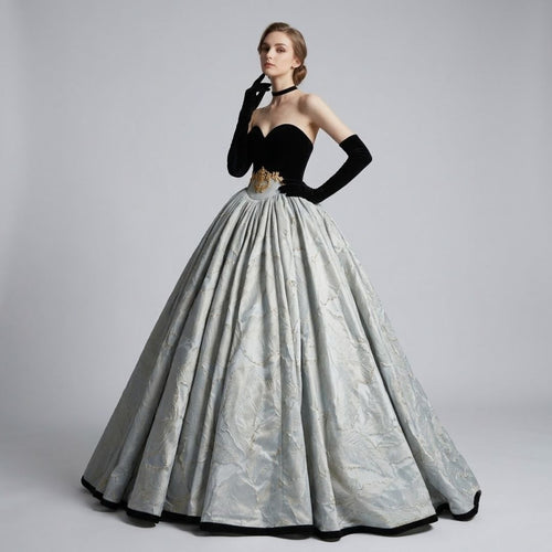 Bandeau Wrap Evening Dress