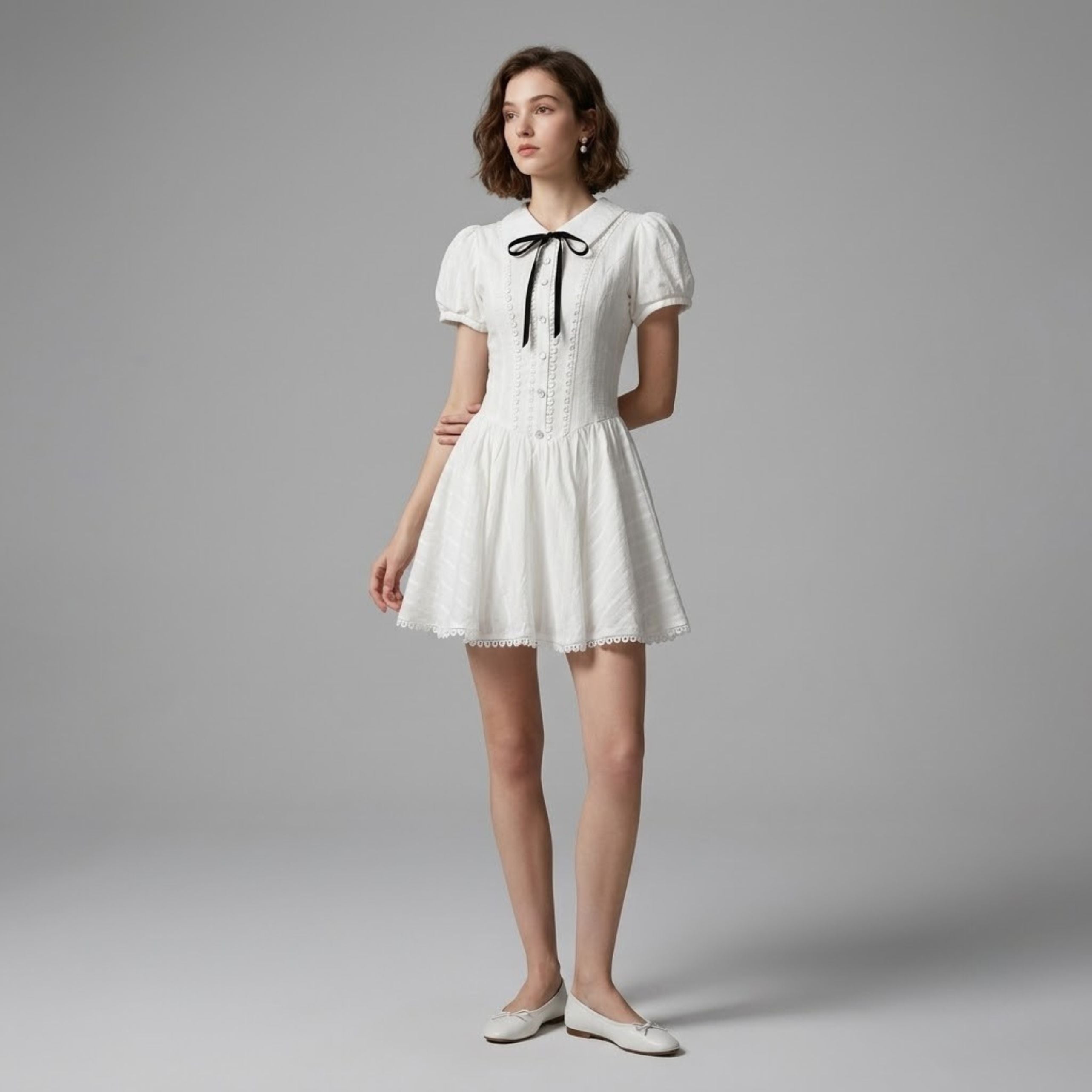 Sweet Princess Puff Skirt Mini Dress