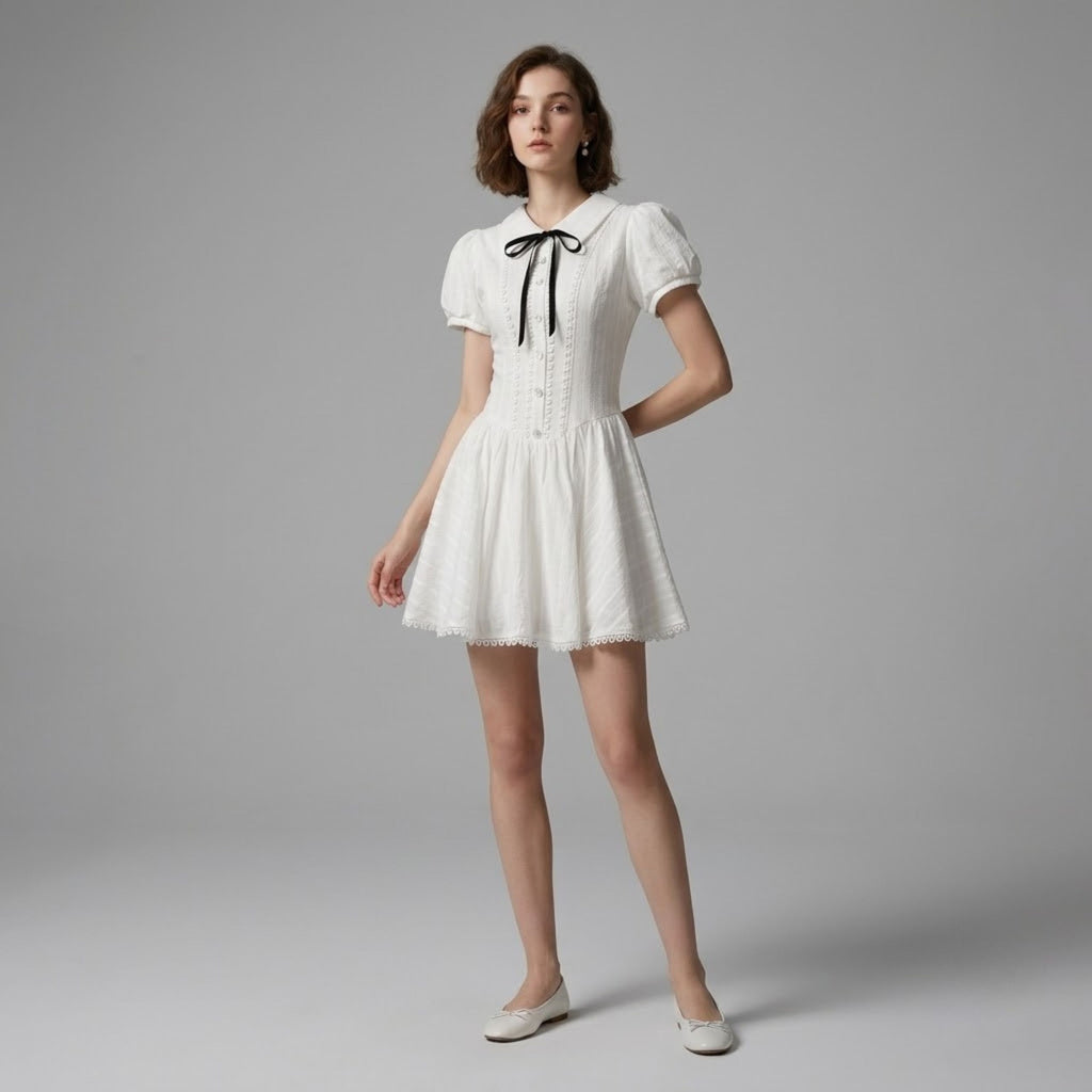 Sweet Princess Puff Skirt Mini Dress