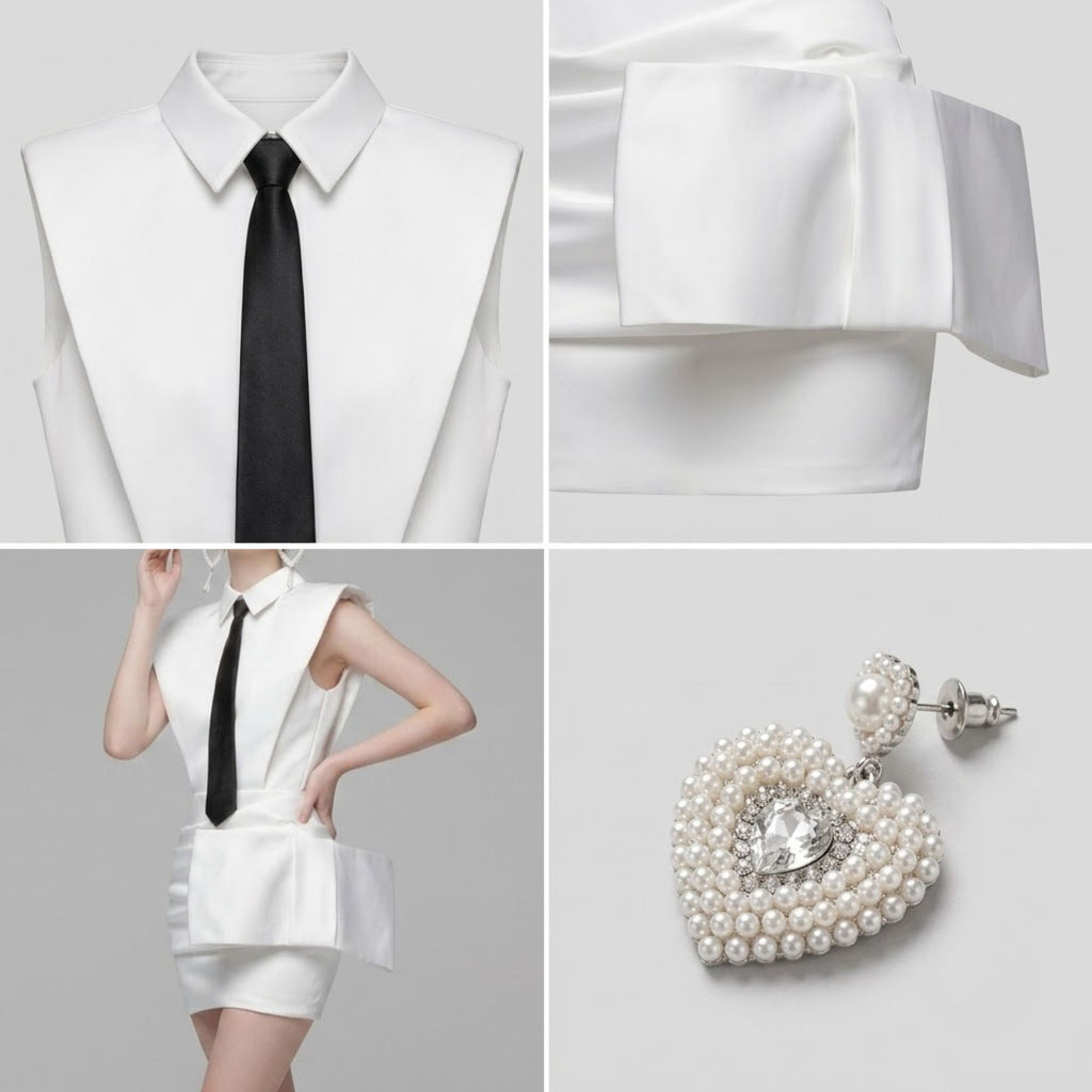 Unique Tie-Front Bow Cinched Evening Dress