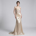 Luxurious Strapless Cinched-Waist Mermaid Dress