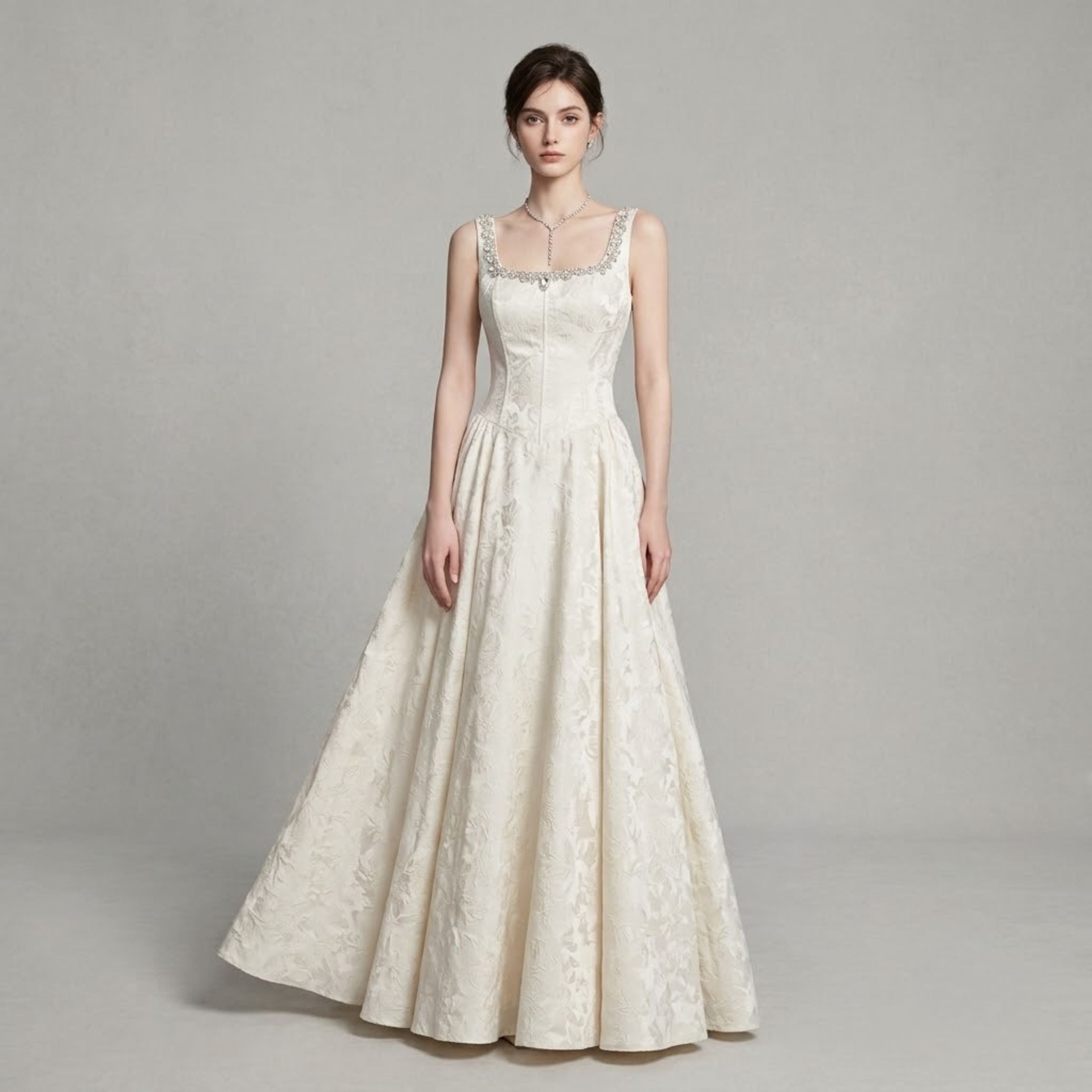 Couture Spaghetti Strap Evening Dress