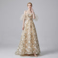 Luxurious Floral Bustier High-End Gala Evening Dress