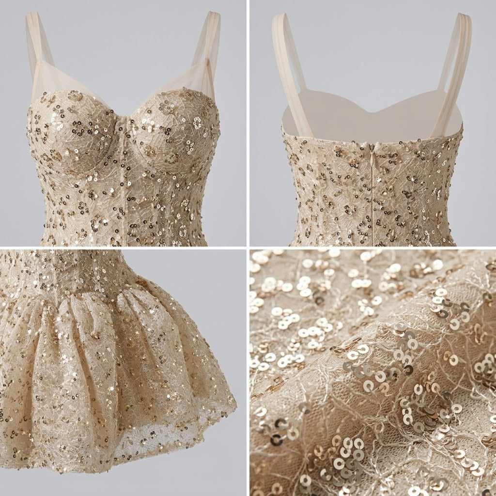 Glittering Sequin High-End Princess Dress