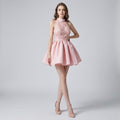 Artisanal Bow-Detailed Halter-Neck Dress