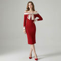 Off-the-Shoulder Compact Knit Dress