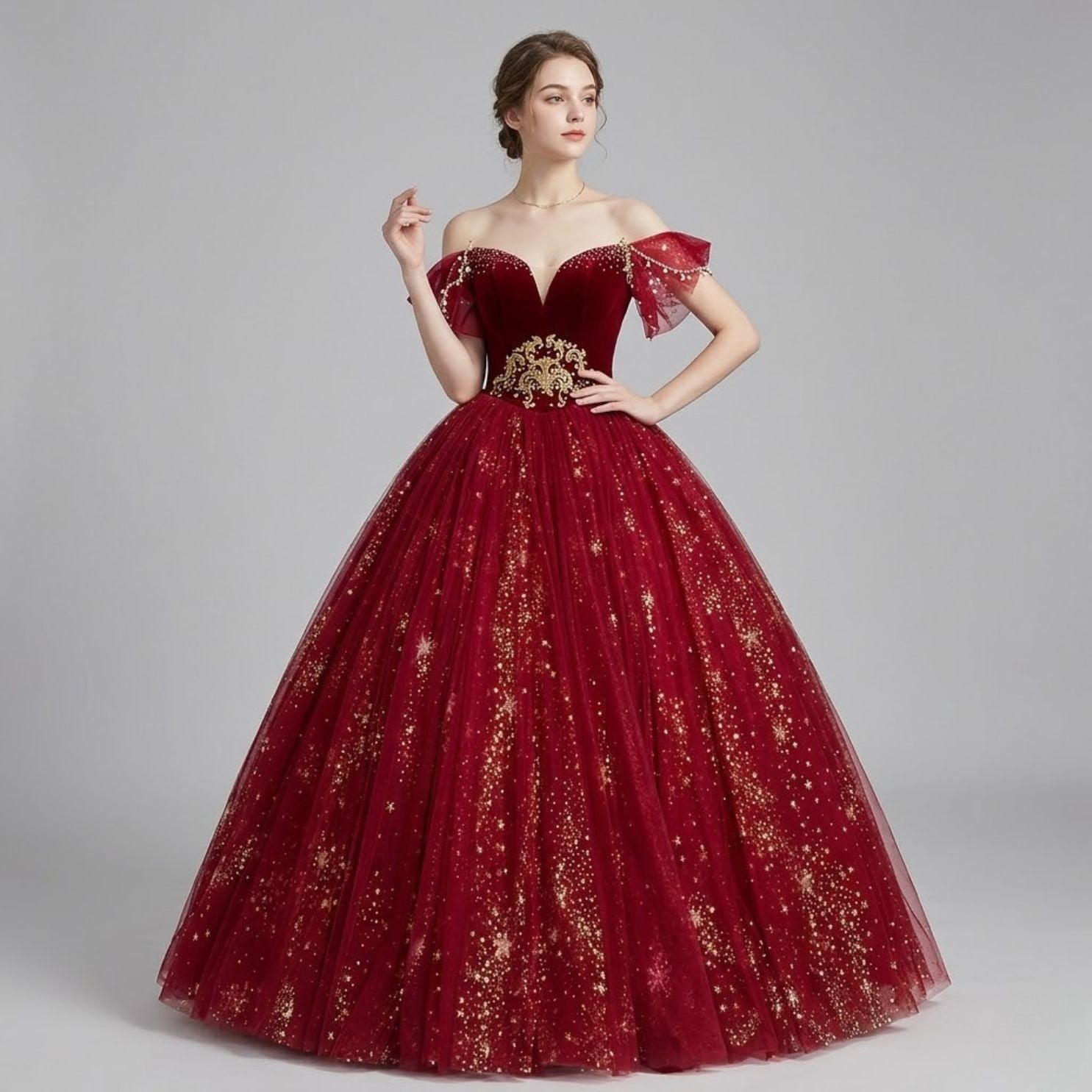 #5337 Sequins Evening Prom Dress