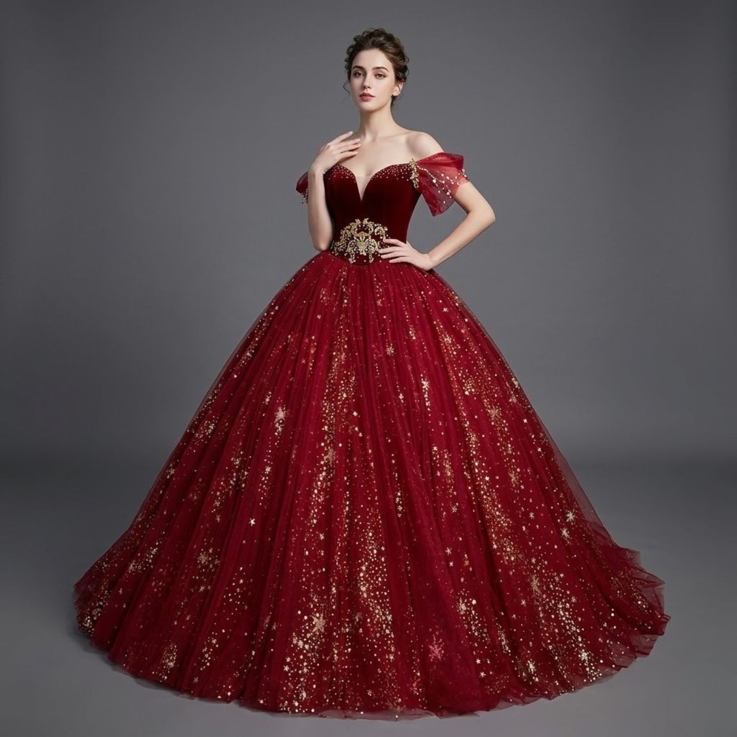 #5337 Sequins Evening Prom Dress