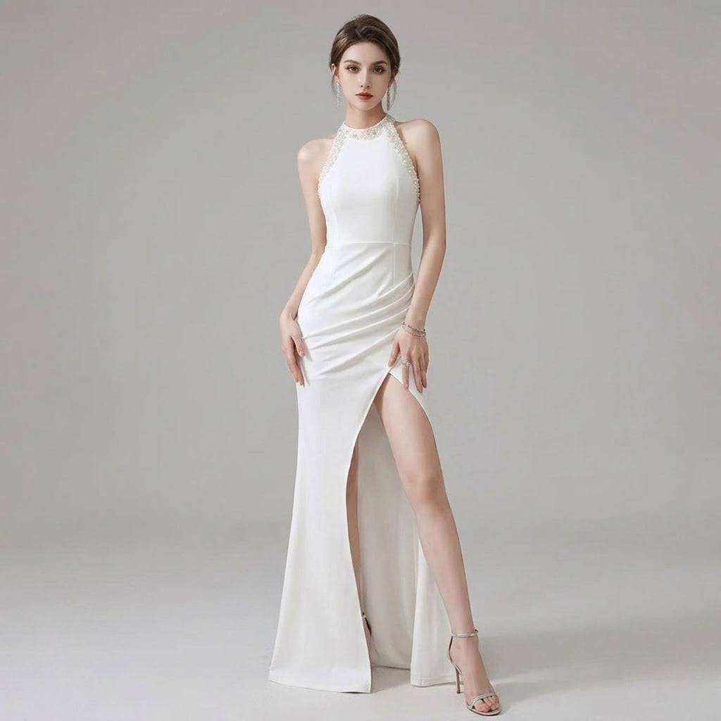 #5353 HALTERNECK  EVENING DRESS