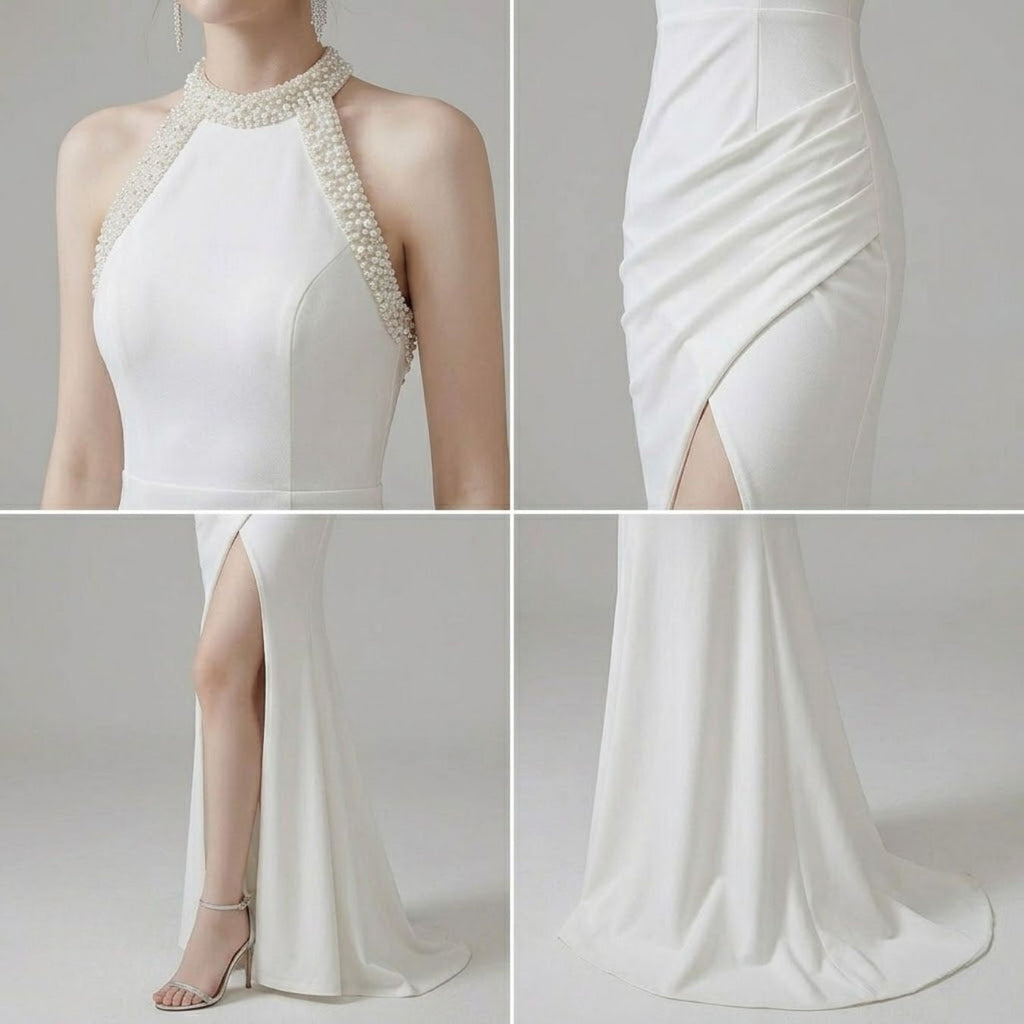 #5353 HALTERNECK  EVENING DRESS