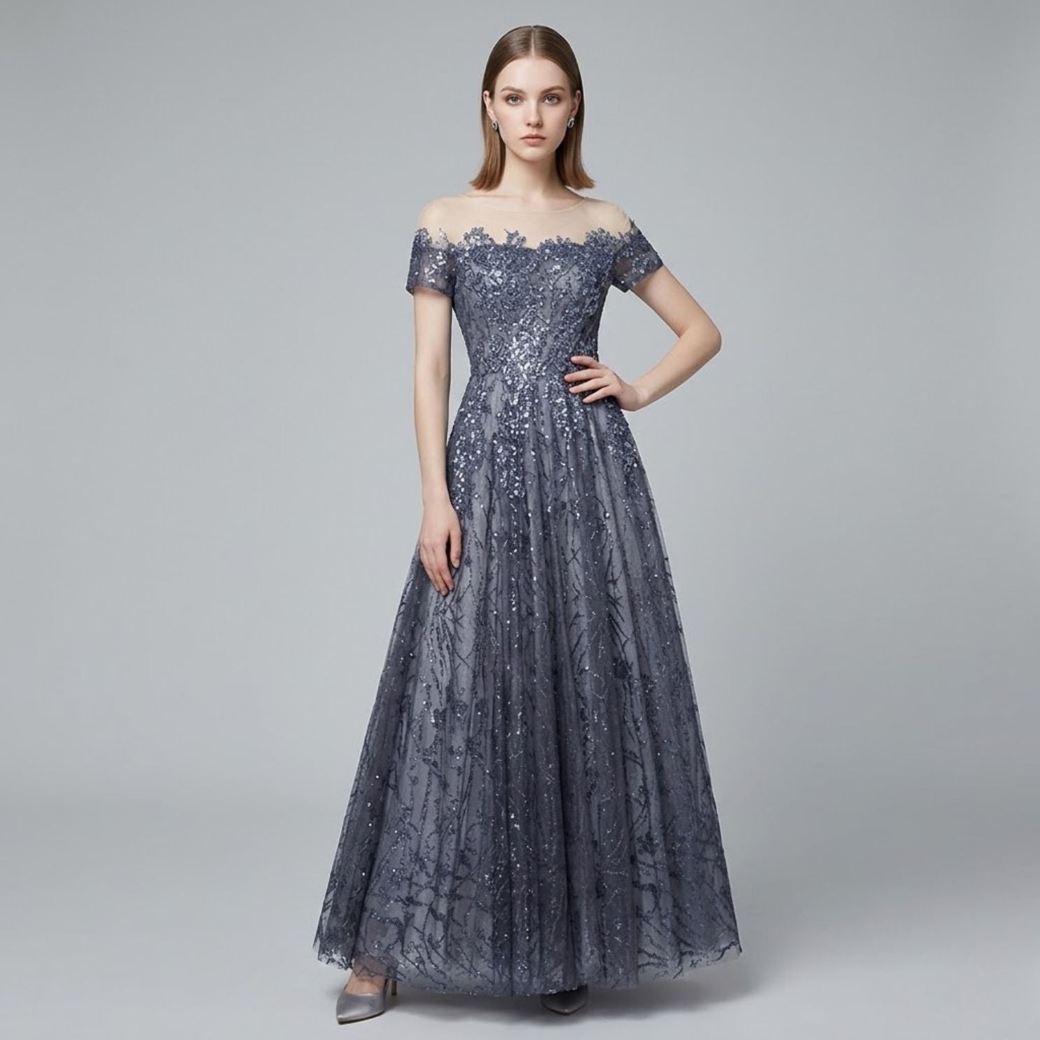 #7187 SEQUINED EVENING DRESSES