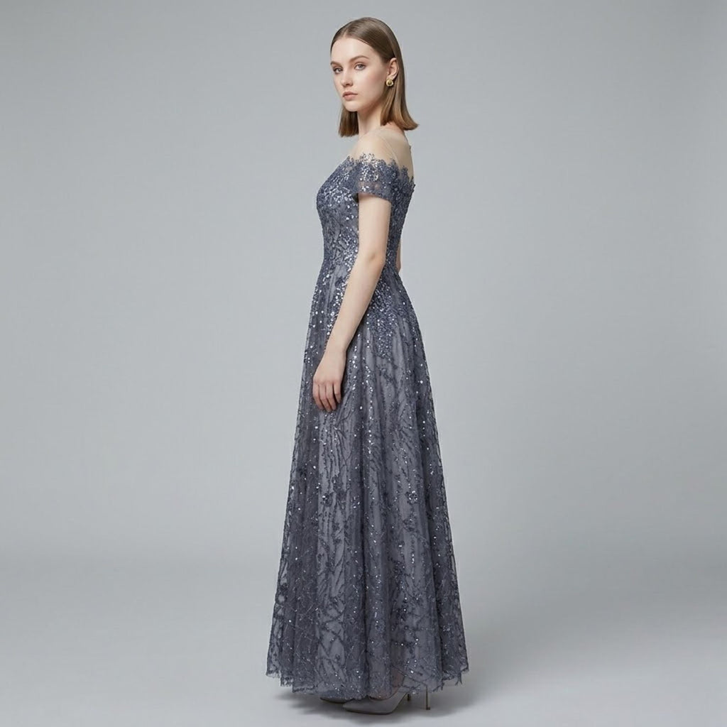 #7187 SEQUINED EVENING DRESSES
