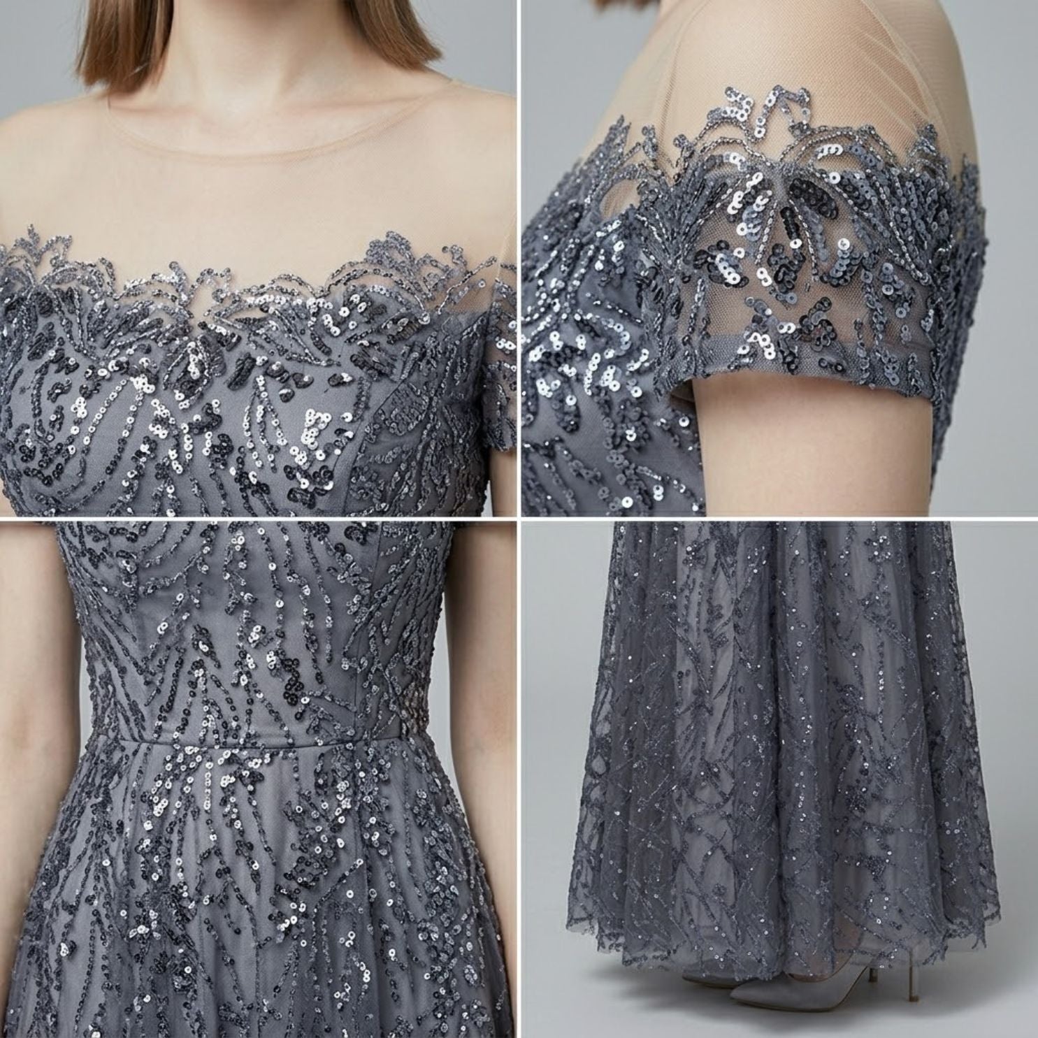 #7187 SEQUINED EVENING DRESSES
