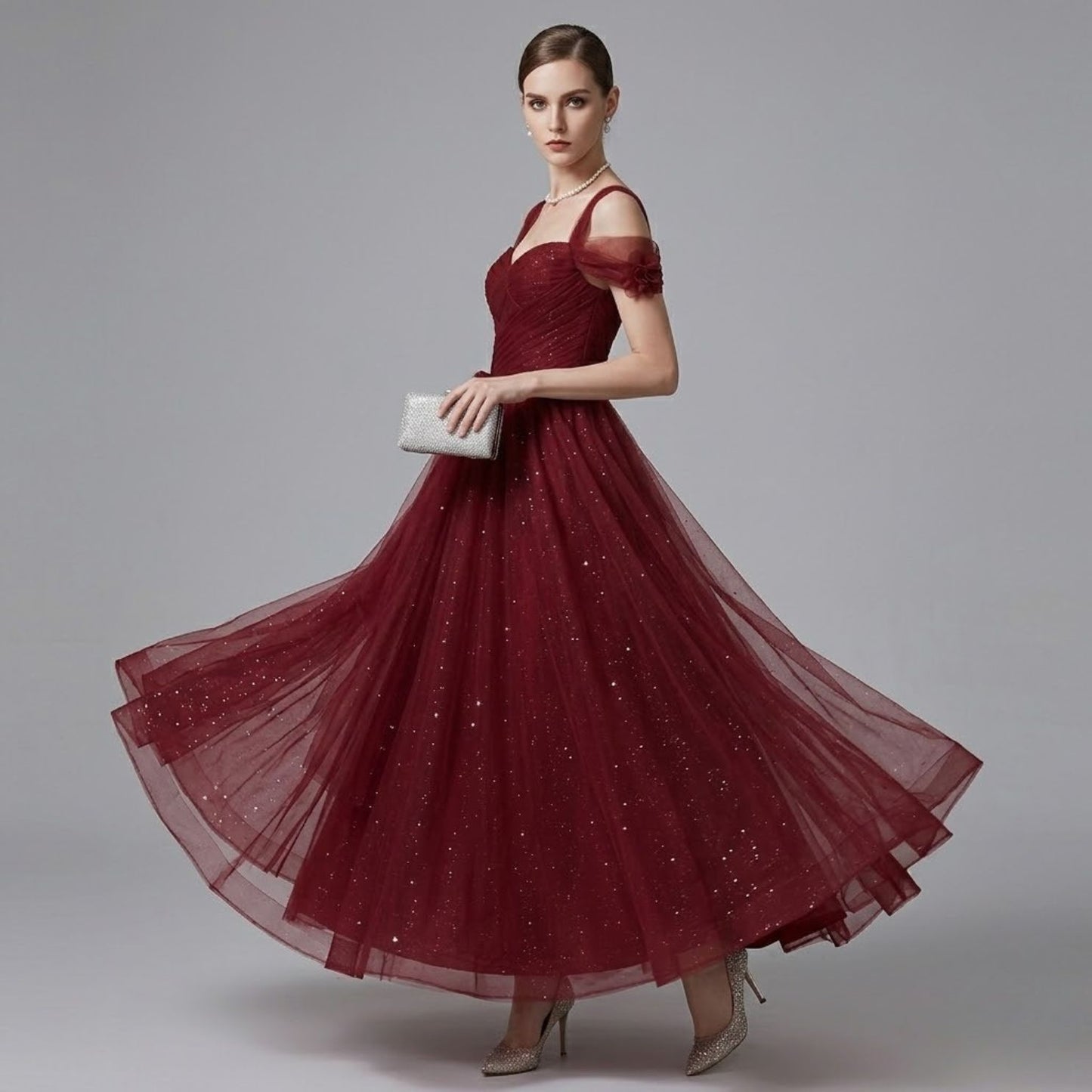 #7292 STRAP EVENING DRESSES