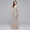 #7605 SLIP SEQUINS EVENING DRESS