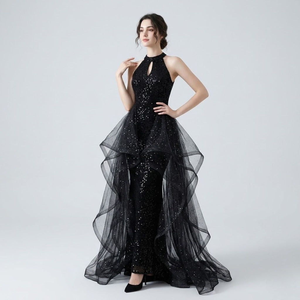 #7748 HALTERNECK PROM DRESS