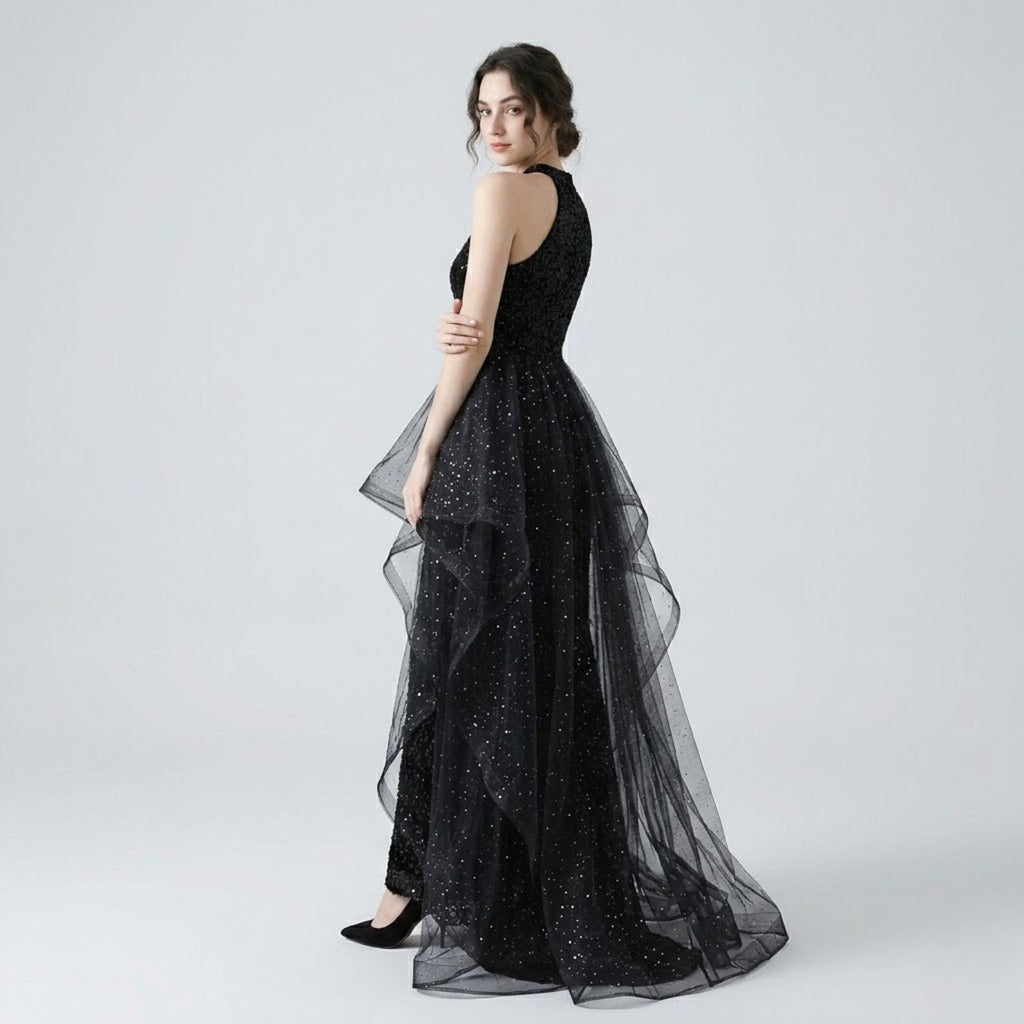 #7748 HALTERNECK PROM DRESS