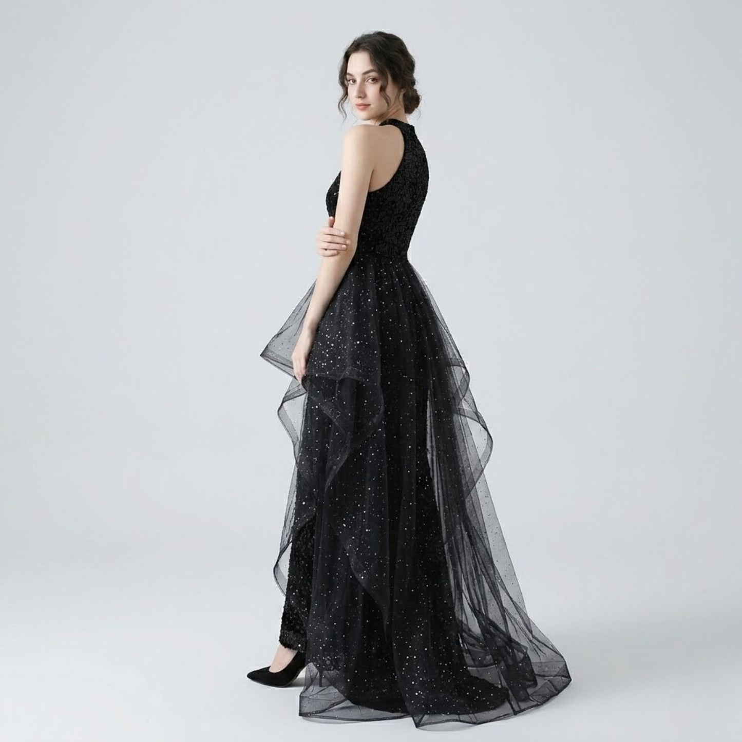 #7748 HALTERNECK PROM DRESS