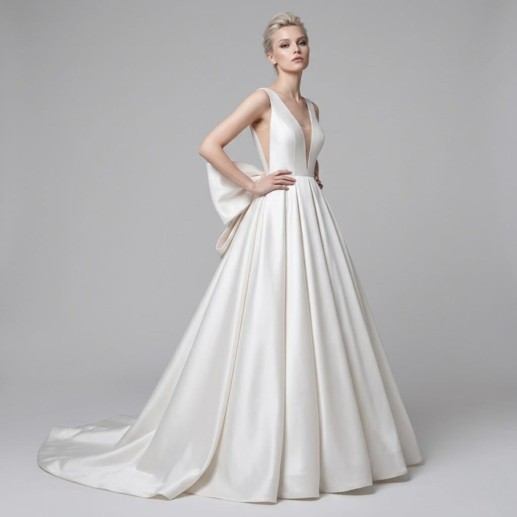 #7749 BOW EVENING DRESS