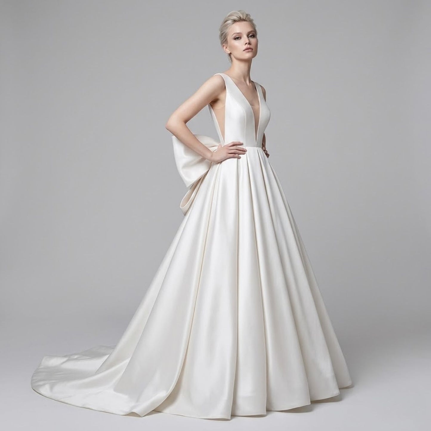 #7749 BOW EVENING DRESS