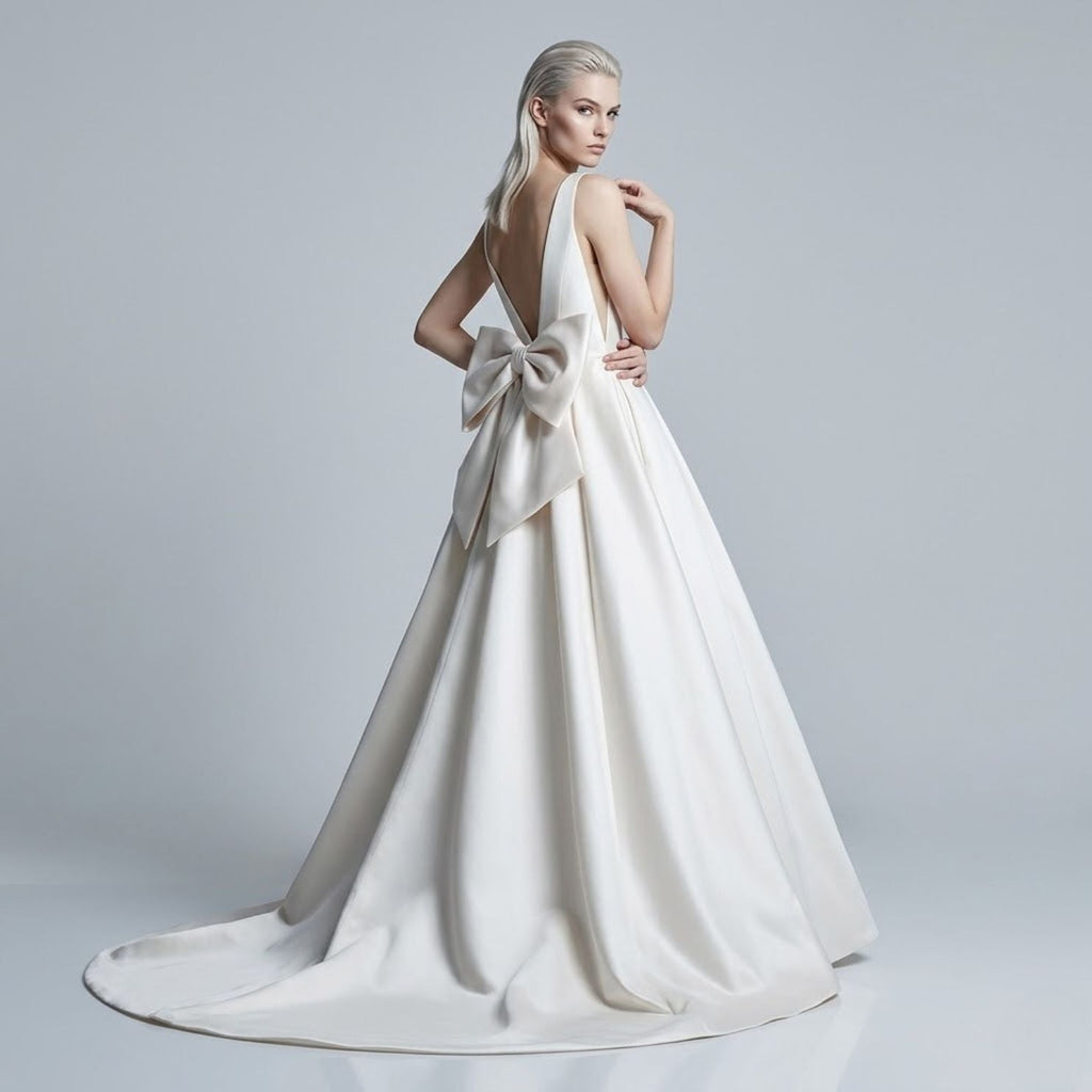 #7749 BOW EVENING DRESS