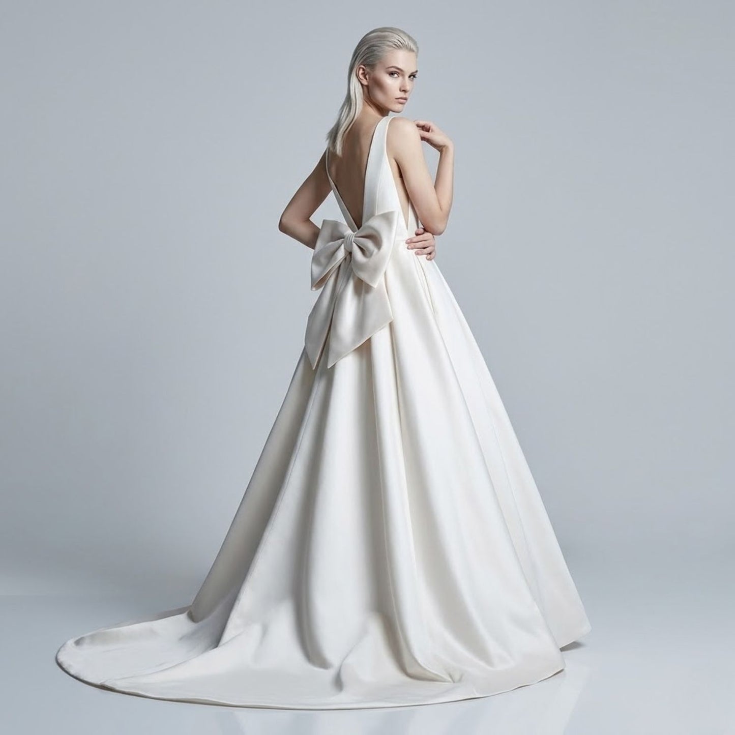 #7749 BOW EVENING DRESS