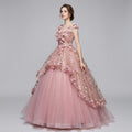 #7764 EMBROIDERY EVENING PROM DRESS