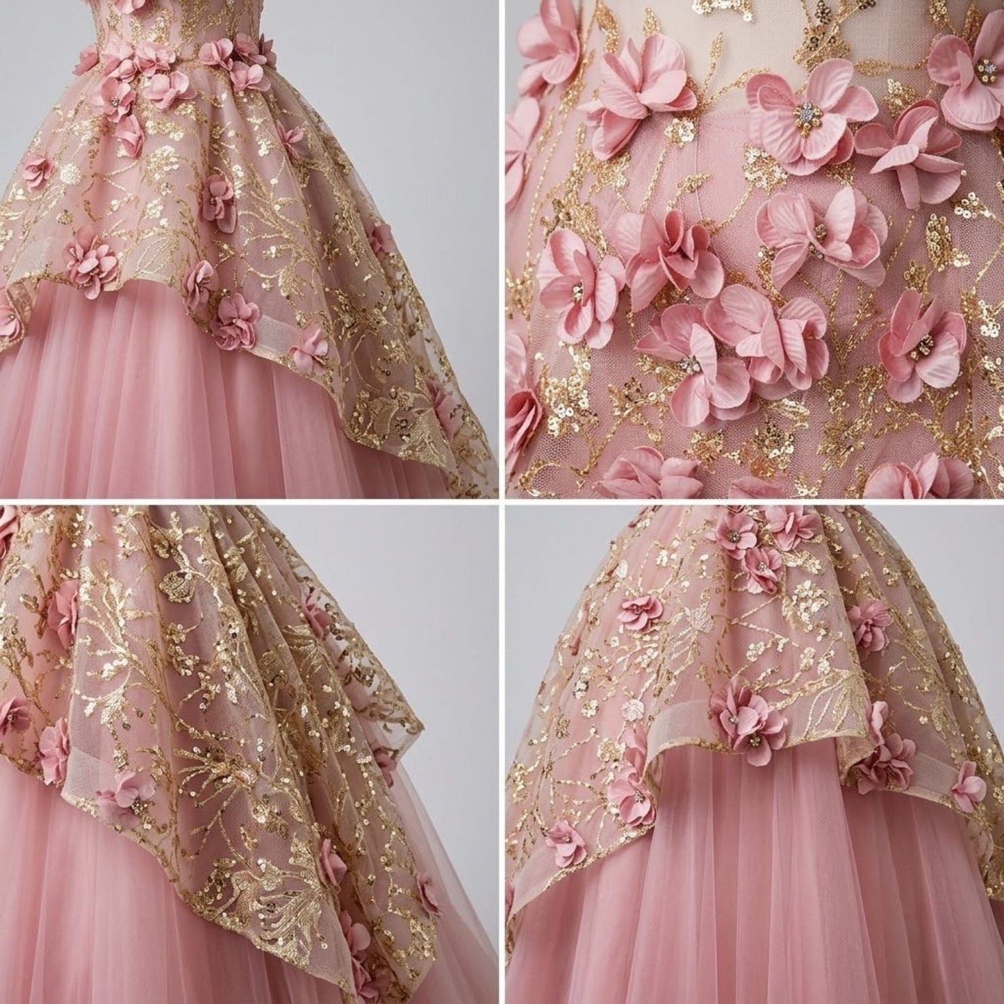 #7764 EMBROIDERY EVENING PROM DRESS