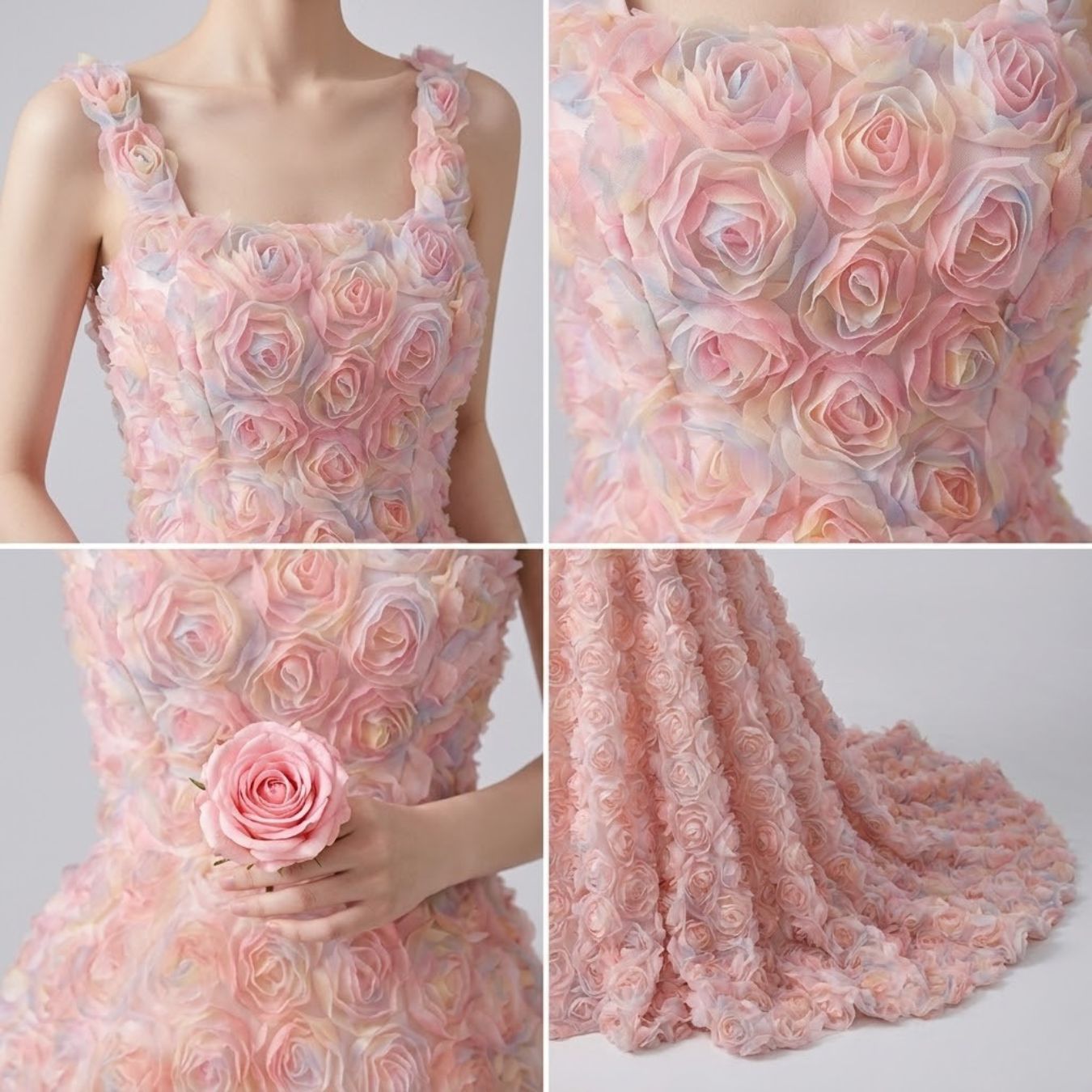 #7780 FLORAL SLING EVENING DRESS