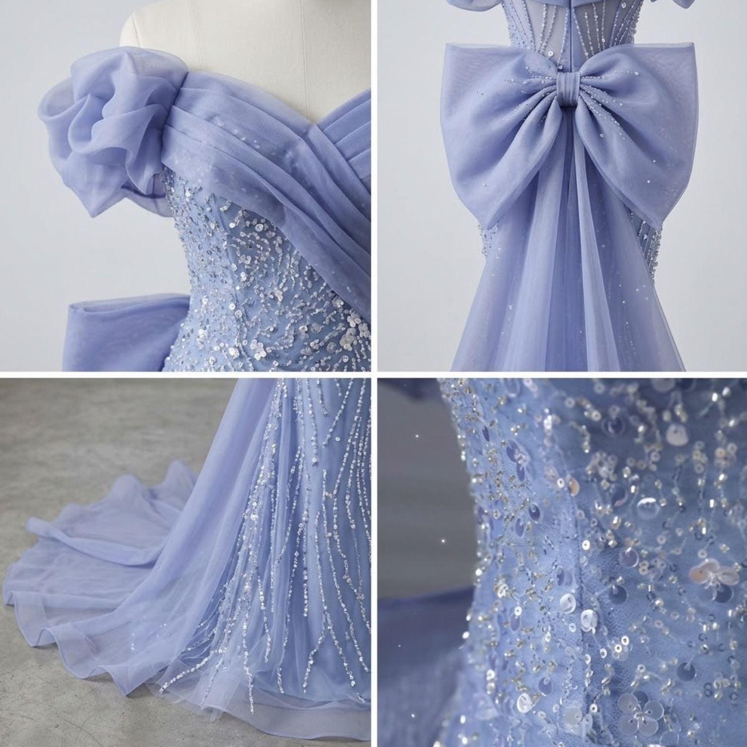 #7783 PEARL  LUXURY EVENING DRESS