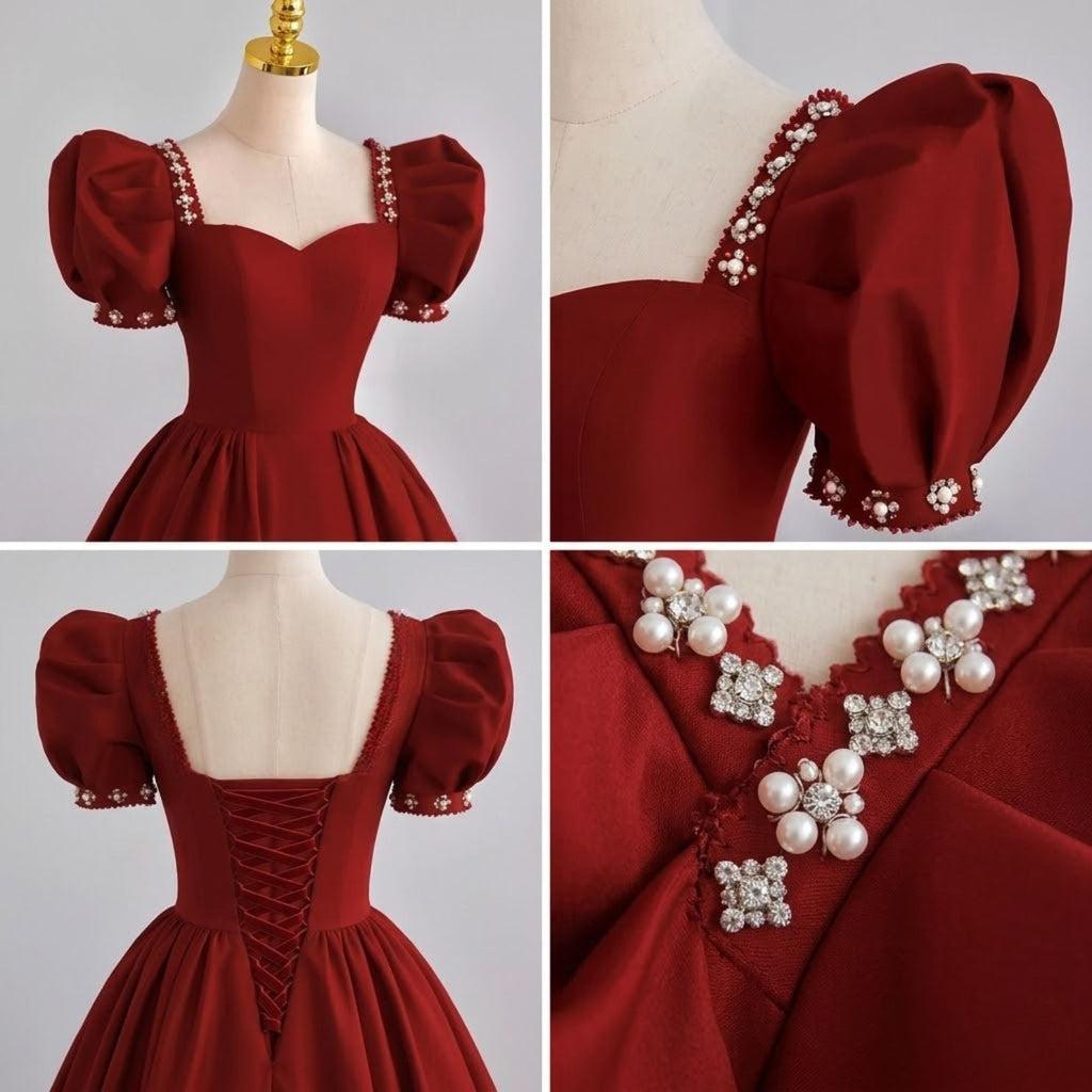 #7789 WITH BEADS EVENING DRESS