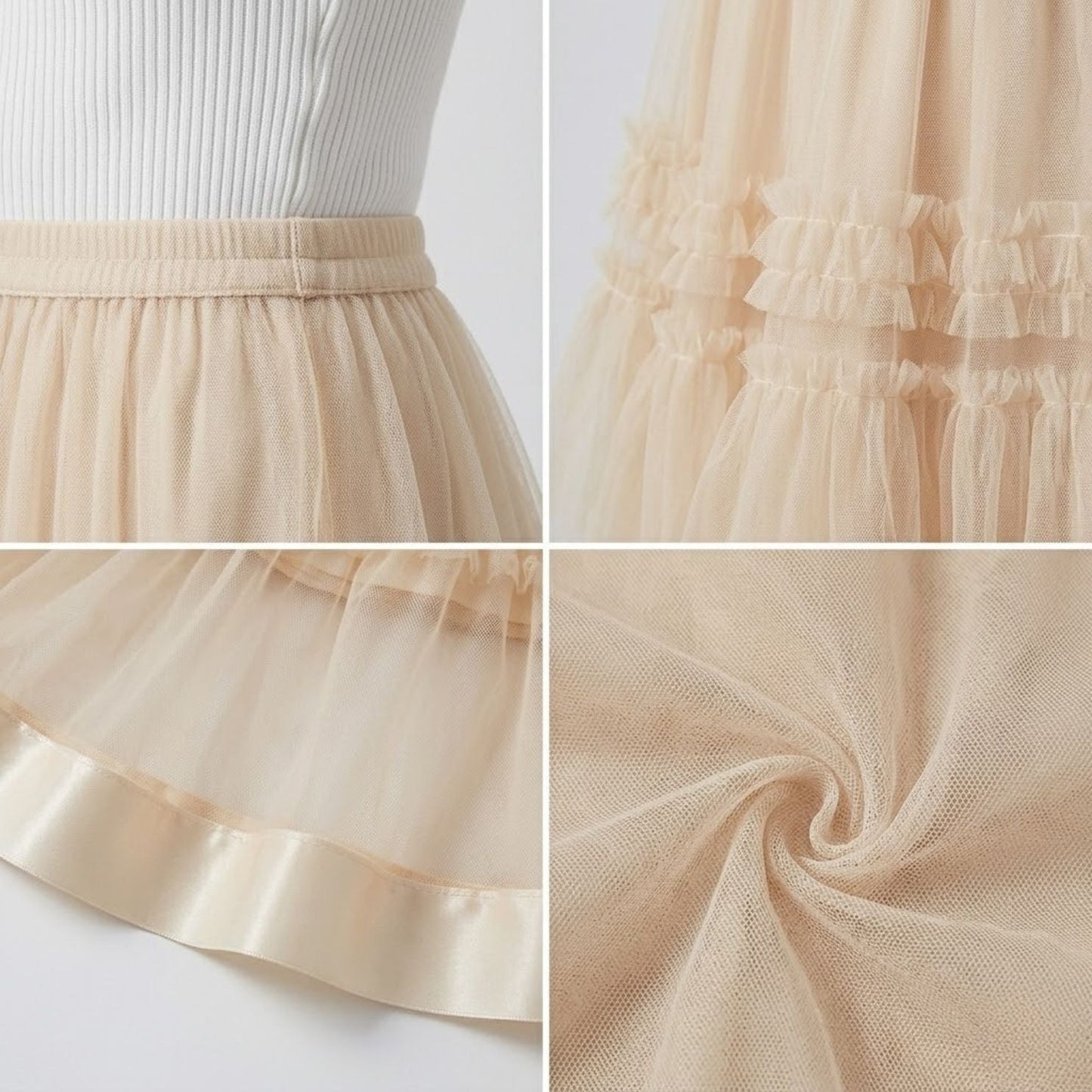 #7900 HIGH-WAISTED SLIMMING CHIFFON SKIRT