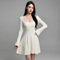 Water-Soluble Lace Spliced Knit Dress