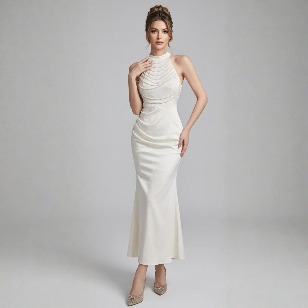 Pearl Halter Bodycon Dress