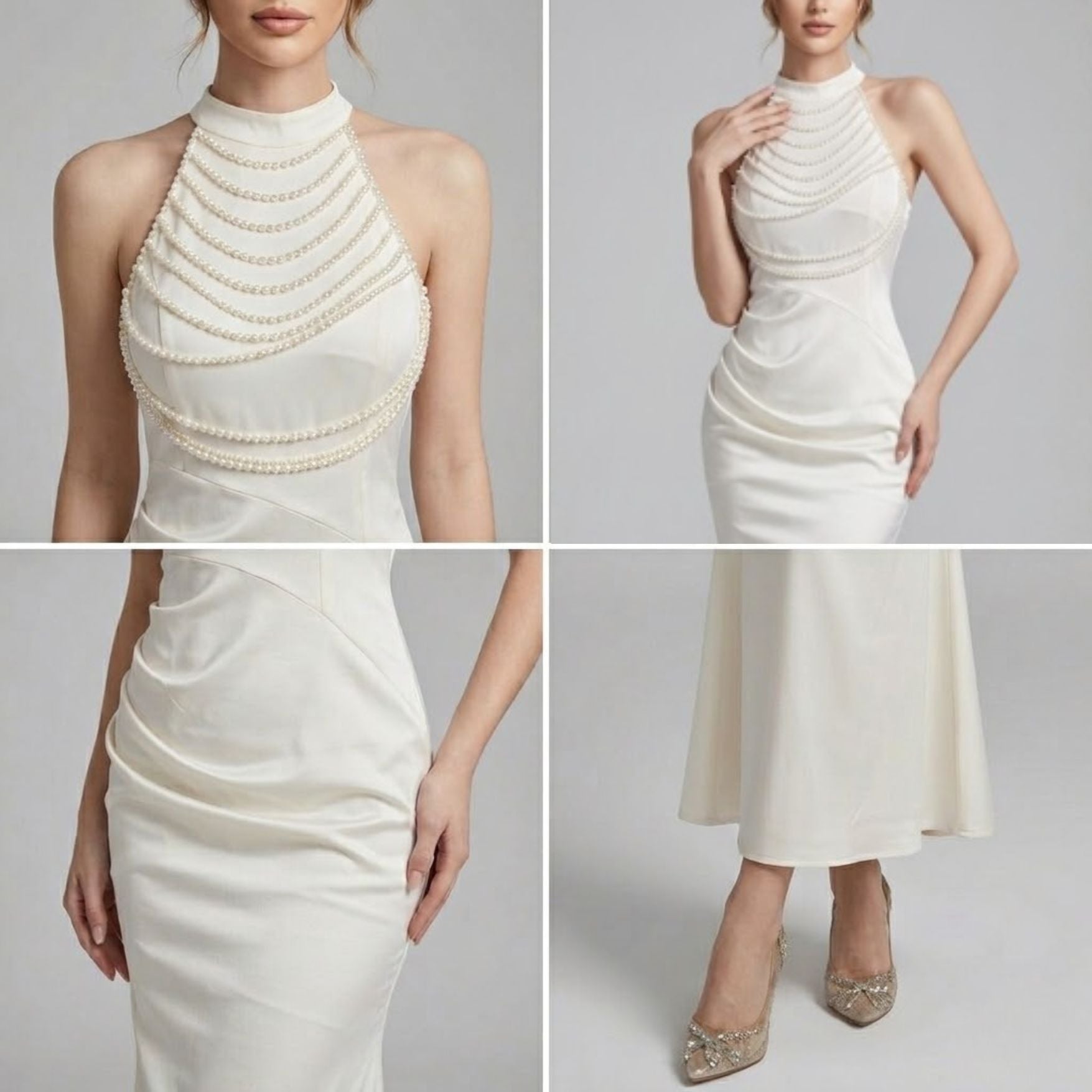 Pearl Halter Bodycon Dress