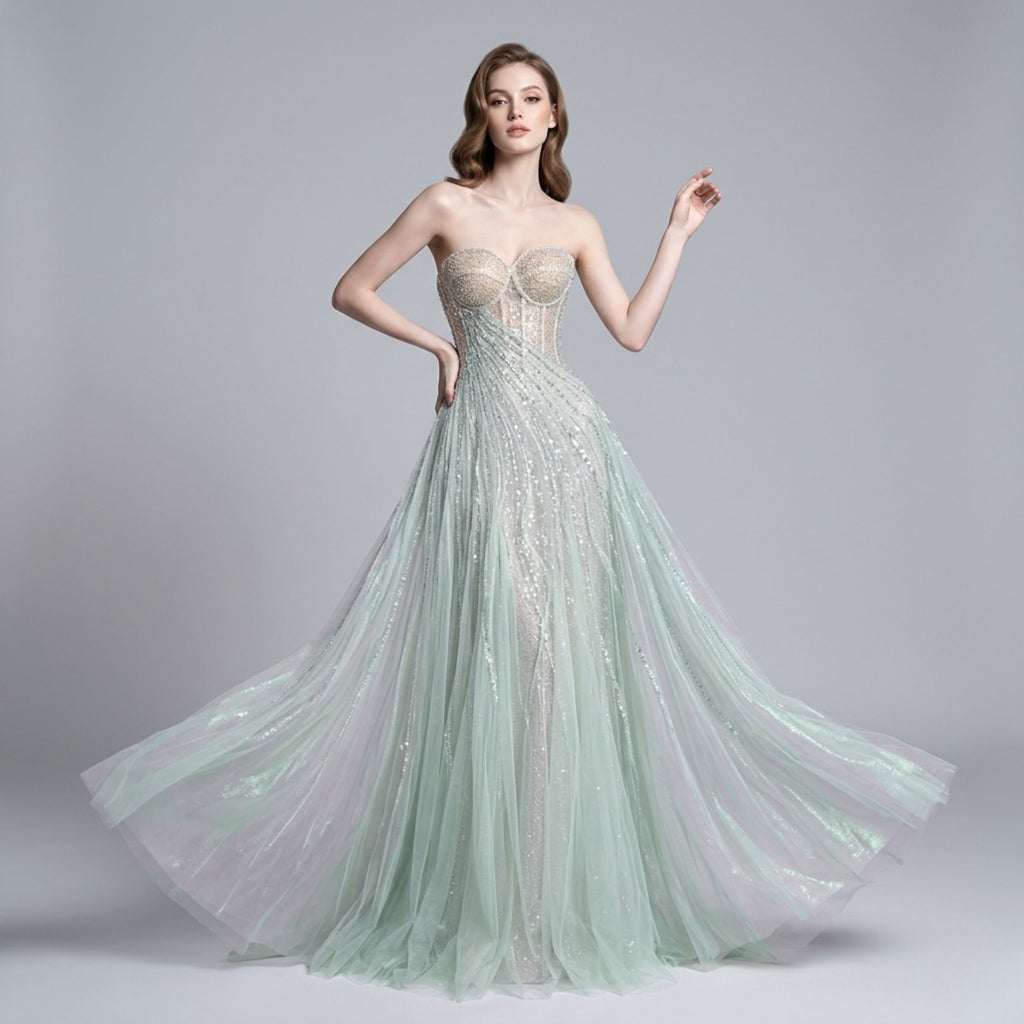 Strapless Evening Dress