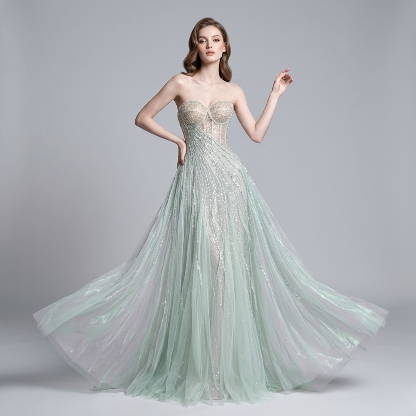 Strapless Evening Dress