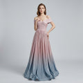 Off‑the‑Shoulder Ombre Evening Dress