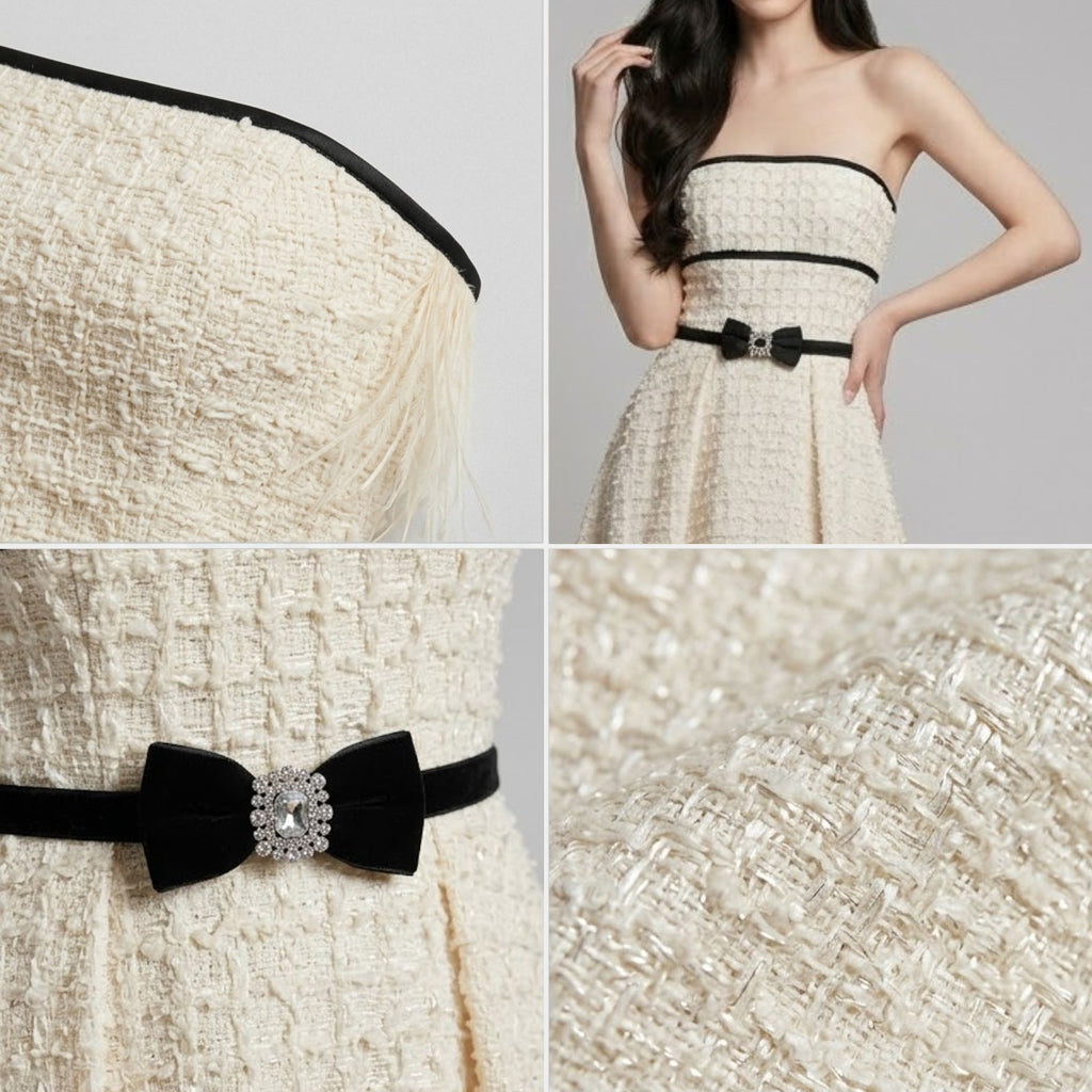 Strapless Heavy‑Embellished Beaded Evening Dress