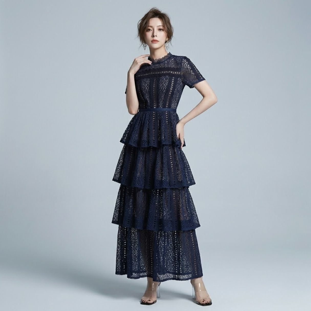 Tiered Lace Dress
