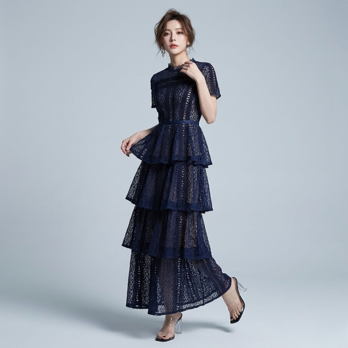 Tiered Lace Dress