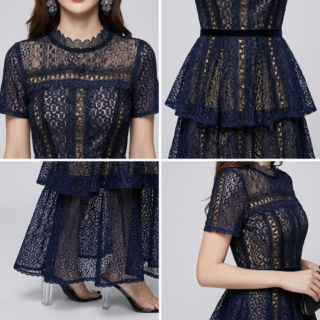 Tiered Lace Dress